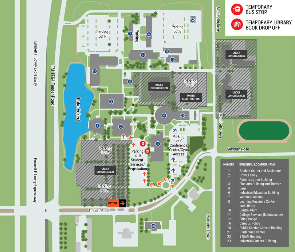 College of the Mainland campus map image