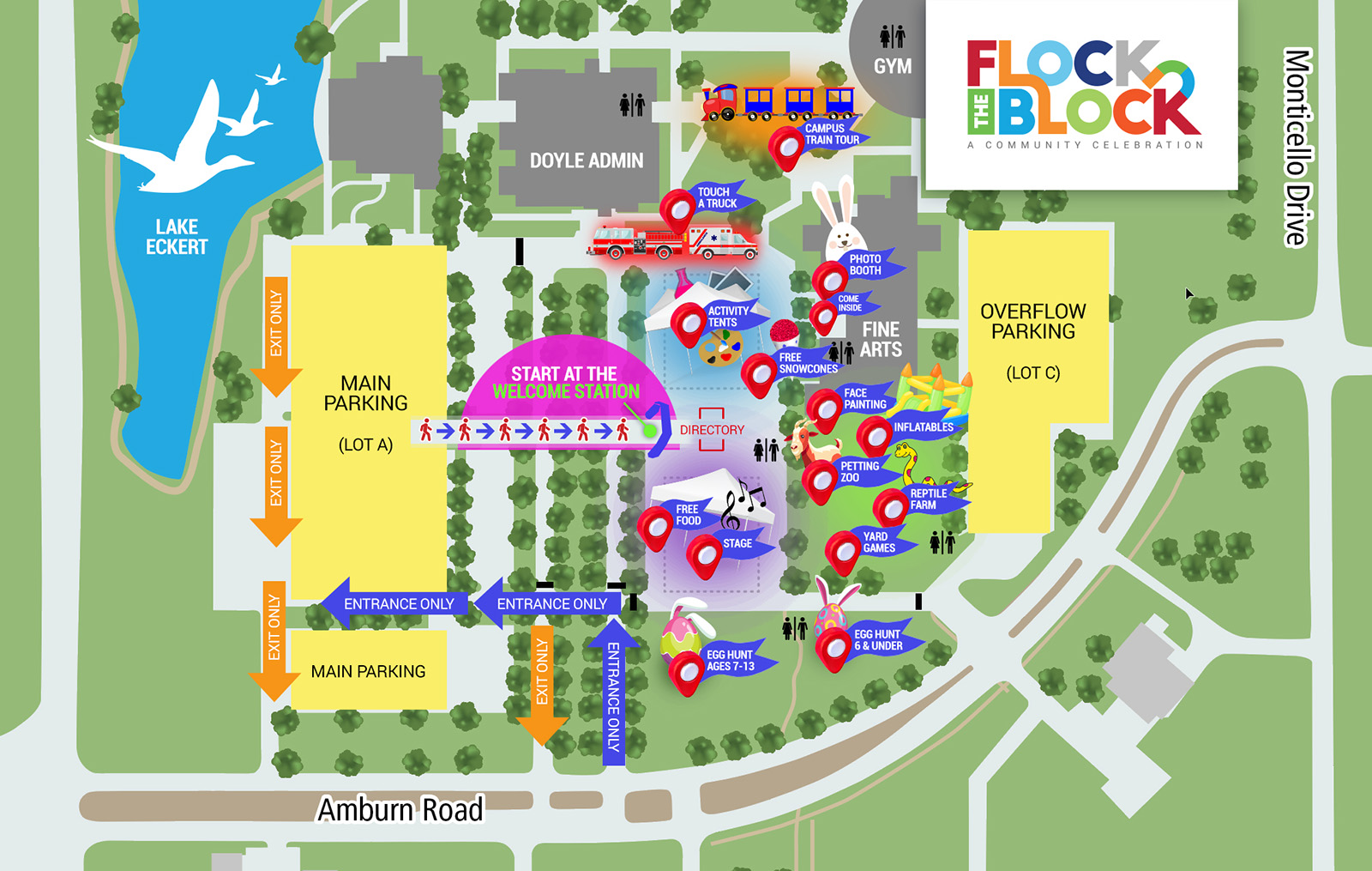 Event Map for Flock the Block