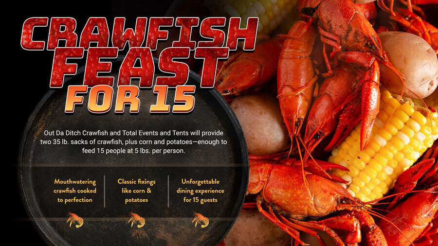 Crawfish Feast for 15