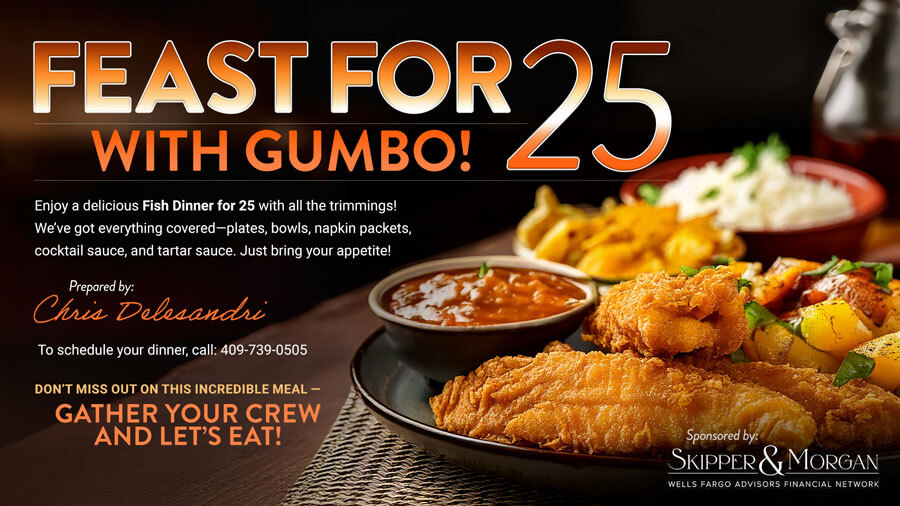 Feast for 25 with Gumbo