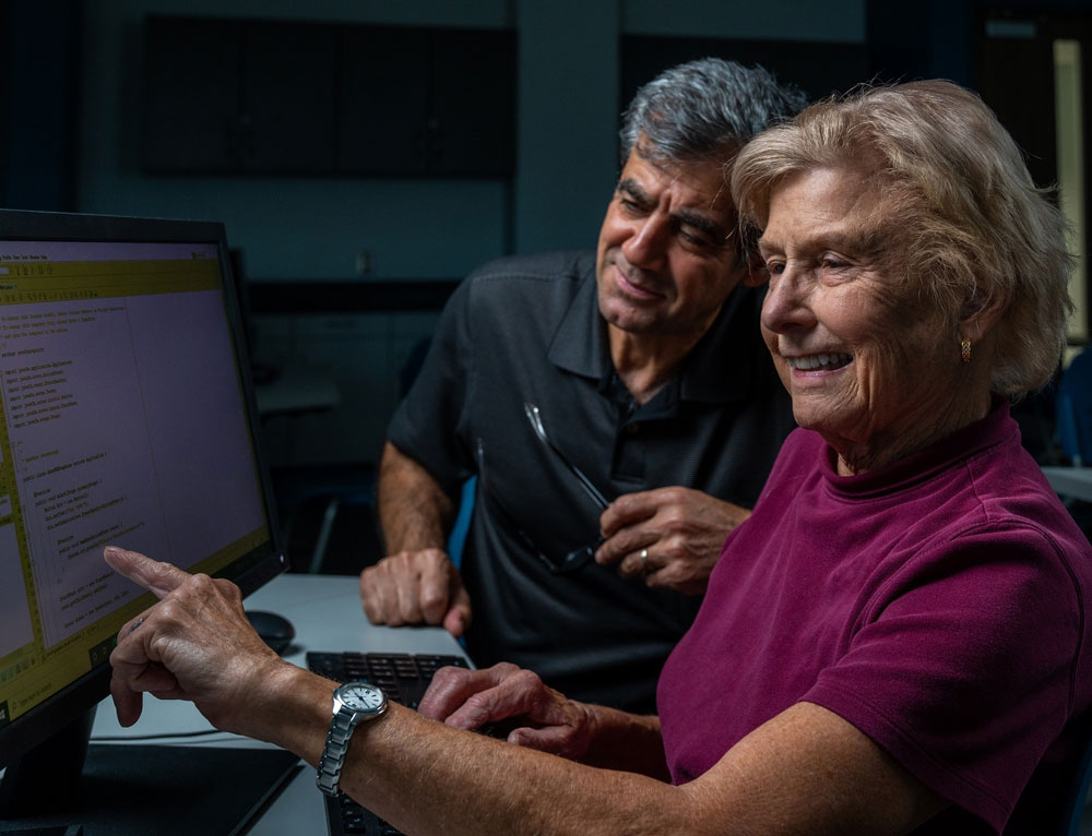 Assistant Professor of Physics Dr. Suleyman Tari (left) along with Associate Professor of Computer Science Fay Alexander (right) will be leading the development of a new program in Robotic Process Automation Career Training (RPACT) at College of the Mainland.