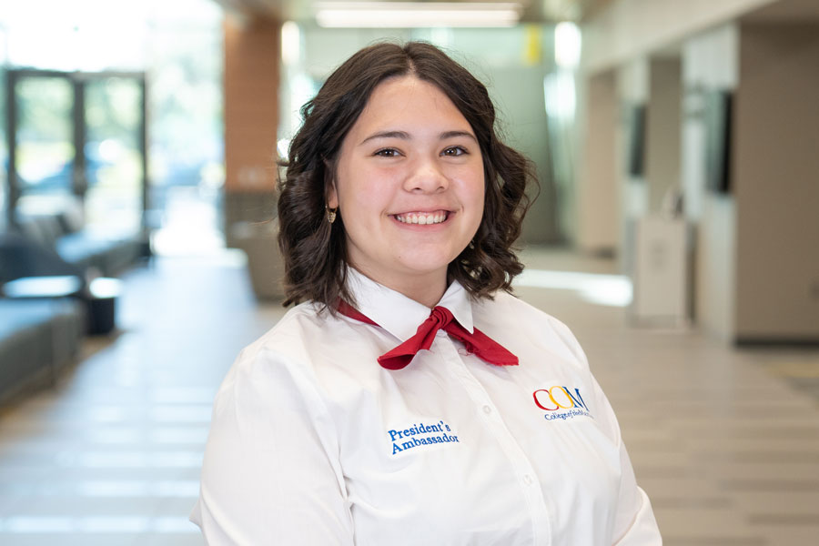 Gabriella Garcia in her College of the Mainland President’s Ambassador uniform.