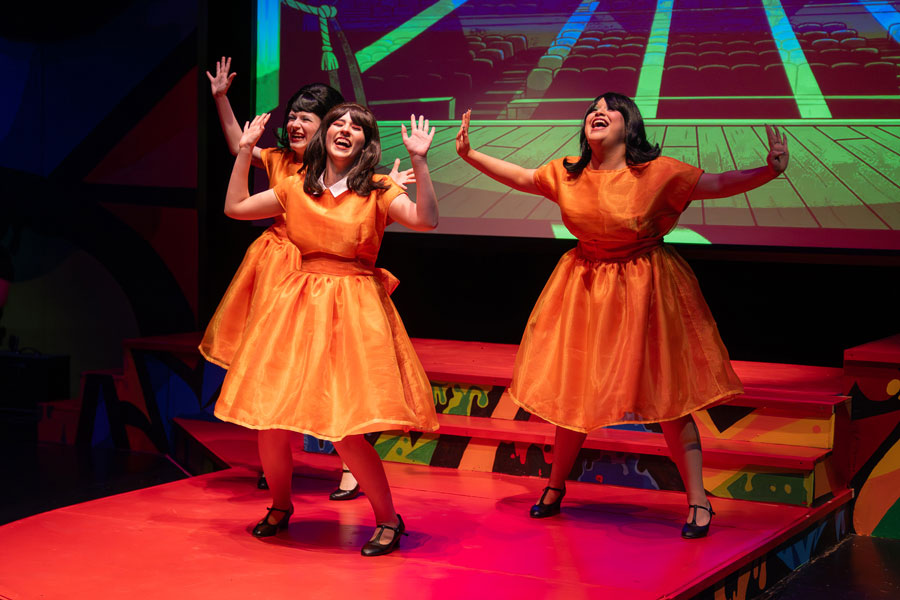 COM Students performing “Leader of the Pack” at the COM Theatre.