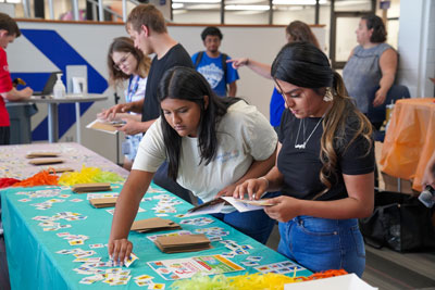 Students at event