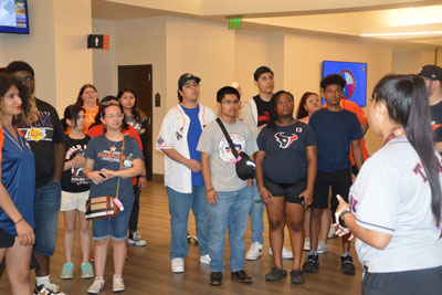 Students at Minute Maid Stadium