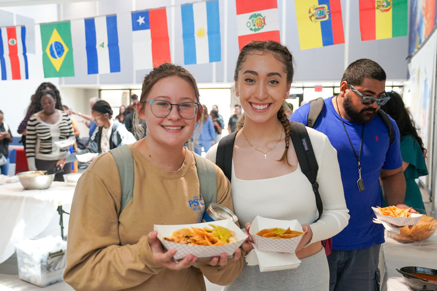 Students at a luncheon event